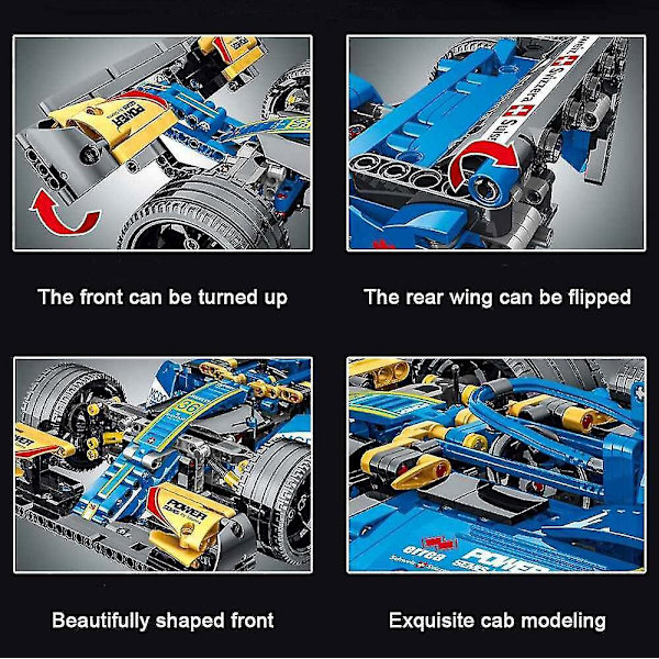 Højteknologisk Ekspert Super Speed Champions Bil Byggeklodser F1 Racerbil Model Klodser Børnelegetøj Bil Til Børn Drenge Gaver Rød Uden Æske