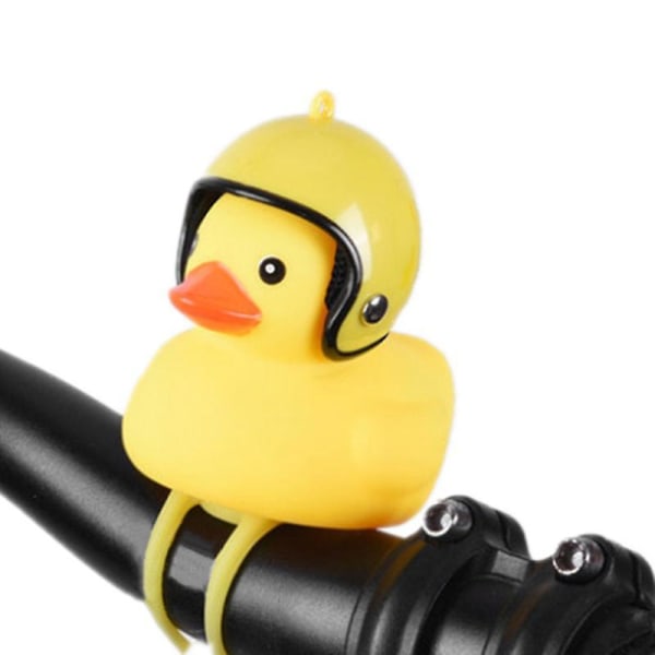 1pcs Cartoon Yellow Silica Gel Little Duck Shape Bicycle Bells Shining Mountain Bike Handlebar Duck Head Light Accessories 1