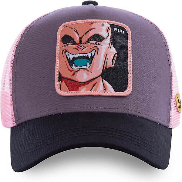 Dragon Ball Naruto Anime Mesh Cap Pop Style Patch Trucker Cap Curved Brim Baseball Cap-style 1