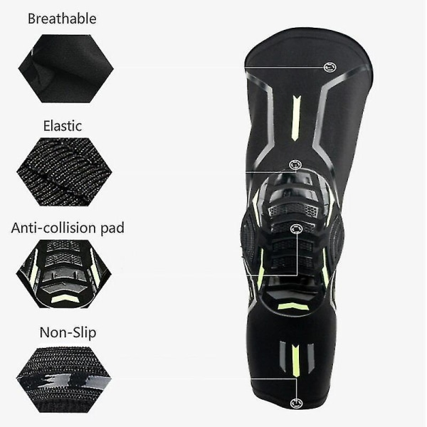 Sports Honeycomb Crashproof Knee Pads Protector Basketball Volleyball Black 1pcs L