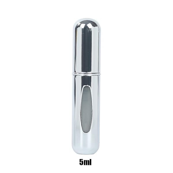 8ml Bærbar Mini Gjenfyllbar Parfymeflaske Med Spray 5ml bright silver