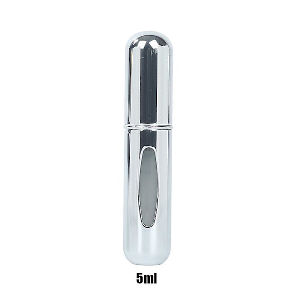 8ml Portable Mini Refillable Perfume Bottle With Spray 5ml bright silver
