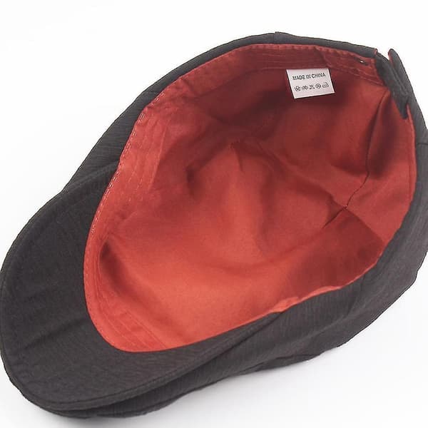 men Flat Beret Hat Adjustable Cap Casual Breathable Spring Summer