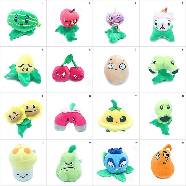Vorallme Plants Vs. Zombies Planter Plyslegetøj Børnespil Vedhæng B