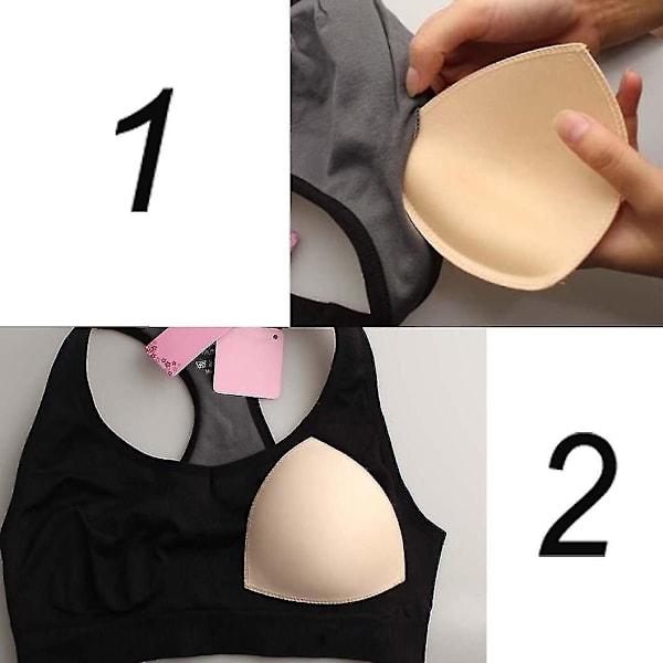5 Pairs Bra Pads Inserts,removable, Air Cotton,foam Sponge,breathable (3colors, C/d/e Cup)