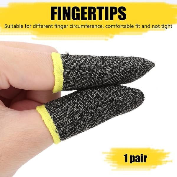 2pcs Finger Cover Breathable Game Controller Finger Sleeve For Pubg Sweat Proof Non-scratch Touch Screen Gaming Thumb Gloves black