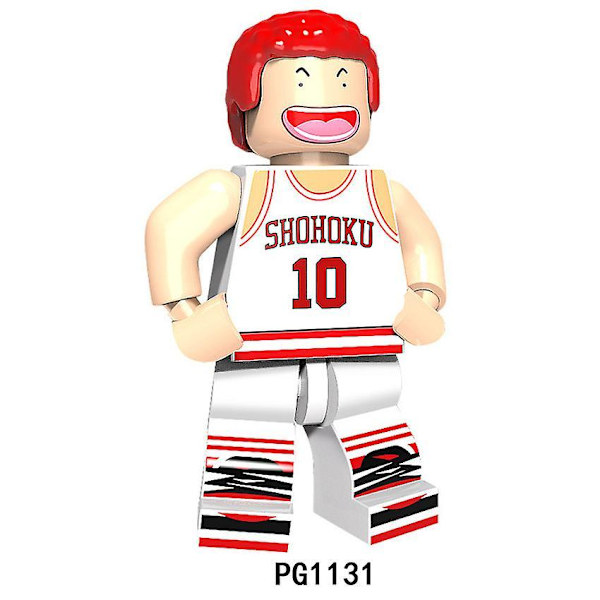 8 Slam Dunk Anime Sakuragi Flower Road Rukawa Maple Inoue Ayako Assembled Building Block Miniature Toys