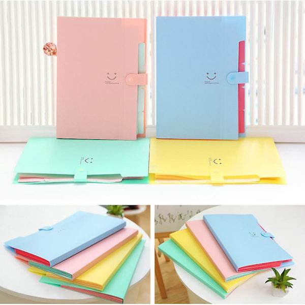 4 stk. Dokumentmappe, Flerlags Dokumentmappe, Testpapirmappe