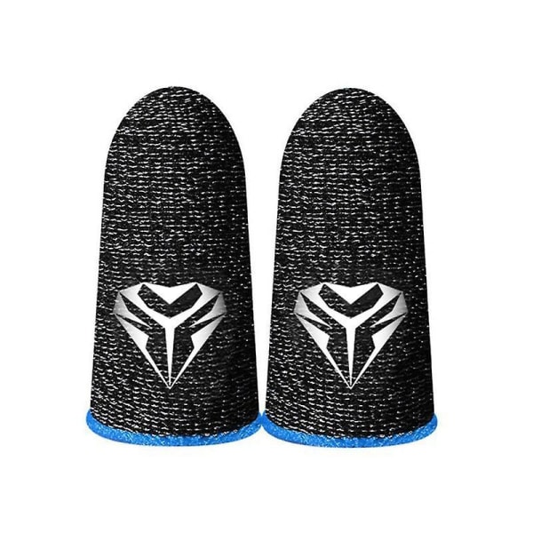 1 Pair Gaming Finger Sleeves Anti-sweat Breathable Game Gloves Seamless Touchscreen Fingertip Cover For Phone Games Pubg Blue