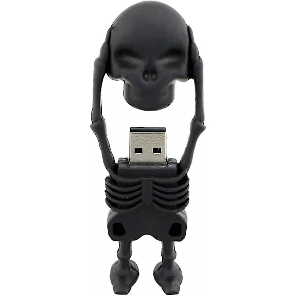 USB Flash Drive Sort Skelet 32GB Kranie Model Memory Stick USB 2.0 Disk