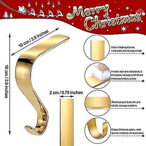Christmas Stocking Holders For Mantel, Stocking Hangers Set Mantle Clips Hooks