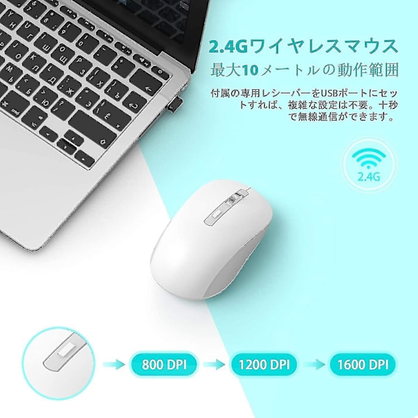 Bluetooth Mus, 2.4g Trådløs Bluetooth Mus Dual Mode (bluetooth 5.0/3.0+usb), Computermus Til