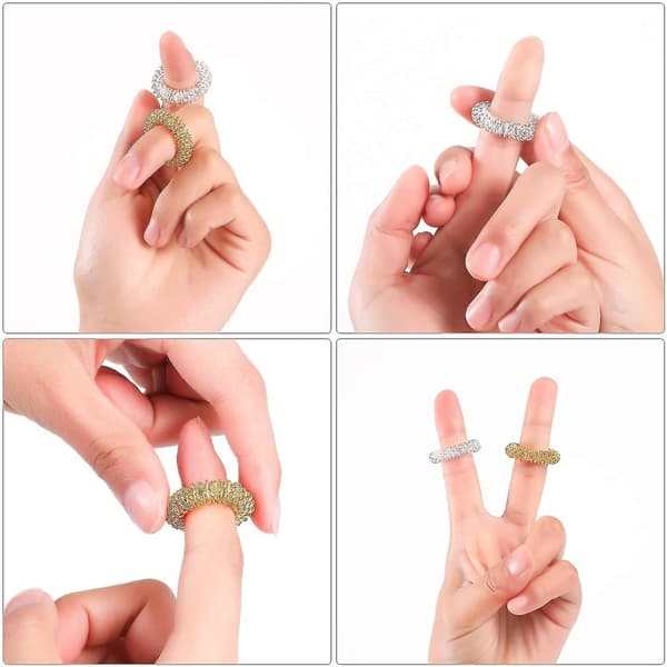 30 Stykker Finger Massasje Ring Pigg Sensorisk Finger Ring