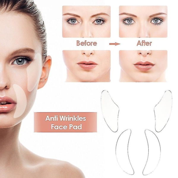 Genanvendelig Silikone Rynkefjernelse Sticker Ansigt Pande Hals Øje Sticker Pad Anti Aging Patch Ansigtsløft Maske Hudplejeværktøjer 11pcs