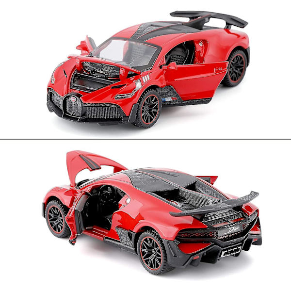 Bugatti Divo painevalettu auto, sinkkiseoksesta valettu leluauto, vedä taaksepäin
