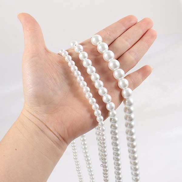 2022 New Fashion Imitation Pearl Men Necklace Simple Classic Width 6/8 55cm 10mm