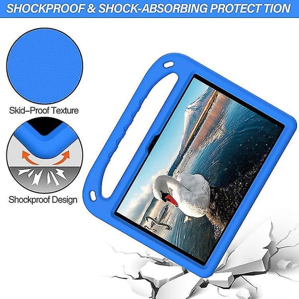For Huawei Enjoy Tablet 2 / Matepad T10 / T10s Portable Handle Eva Shockproof Anti Falling Protective Case With Triangle Holder Blue