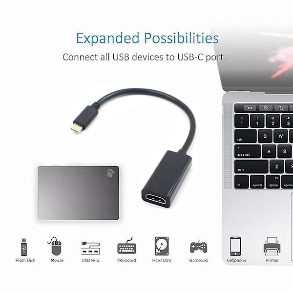 Type C To Hdmi Adapter Conversion Cable 4k Hd Usb C To Hdmi Conversion Cable Replacement