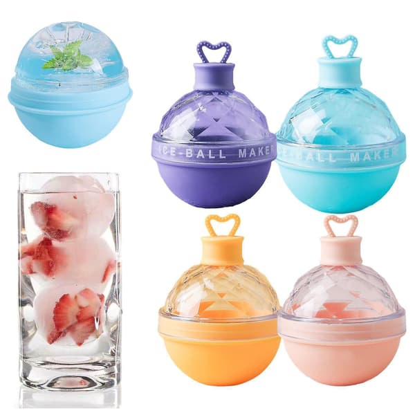 Light Bulbs Ice Mold Ice Ball Maker Diy Drink Whiskey Ice Mold Silicone blue2