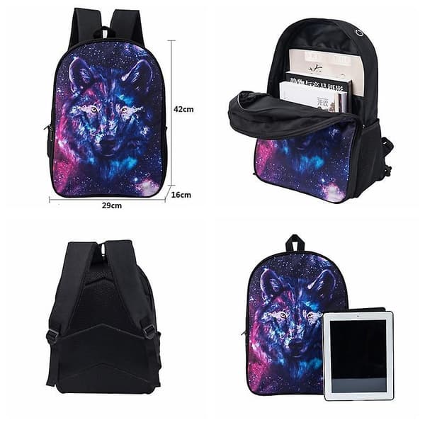Dinosaur Children's Double-layer Schoolbag Printing Backpack 16 Inch Style 6