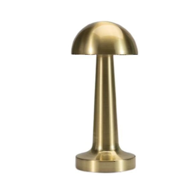Svampelampe Retro Messing Cafe Dekorativ Bordlampe Simpel Metal Skrivebordslampe