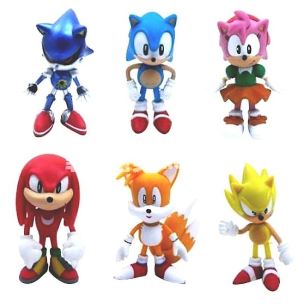 Children's Sonic Action Figure Set, Collectible Toys With The Characters Of Werehog, Hedgehog And Dr. Eggman-a