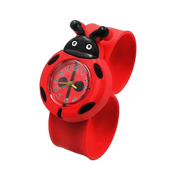 Children Cartoon Watches Wrist Watch Indicating Quartz Electronic Wris Ladybug red
