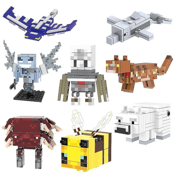 8 stk. Figursæt Minifigurer Børnelegetøj Fødselsdagsfestgaver Samling Og Display Legetøj Til Voksne Og Børn Drenge Piger