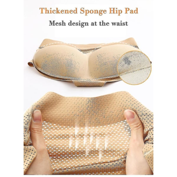 Dametruser med polstring for å løfte baken, formet for å gi en større rumpe High waist 555beige L