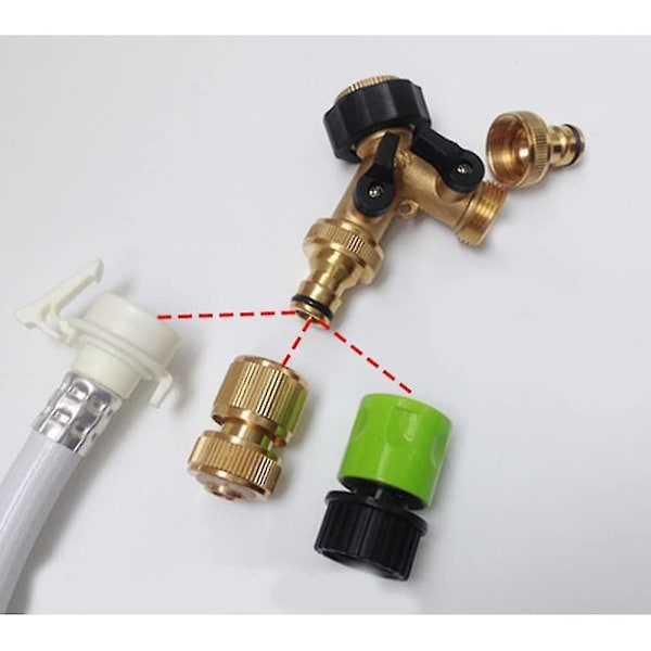 2 Way Solid Brass Pants Splitter 2-way Pants Connector With Shut Off/on Valves