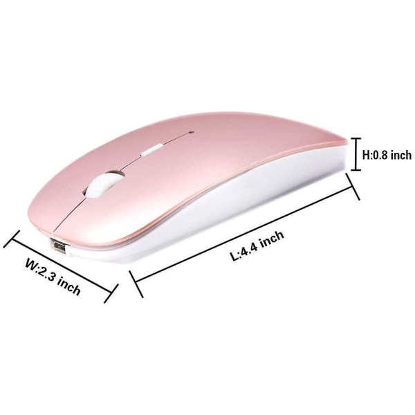 Rechargeable Bluetooth Wireless Mouse For Macbook/macbook Air/pro/ipad Rose Gold