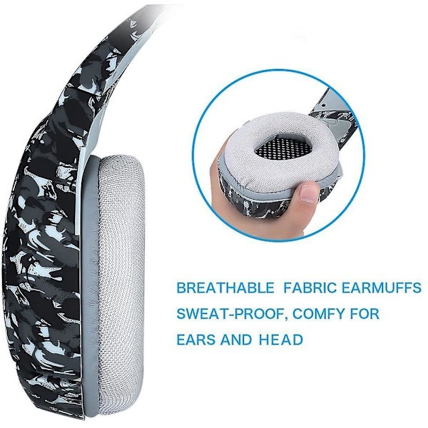 Stereo PC Gaming Headset med Støjreducerende Mikrofon til PS4 PS5 Xbox Series K1-B