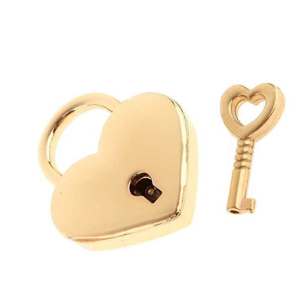 Mini Lock With Key For Jewelry Box Storage Box Diary Book,2pcs,gold