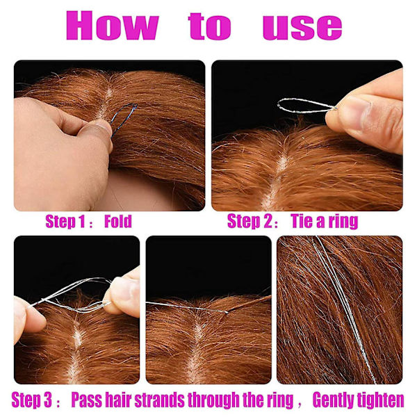 Hårglittersett med verktøy 47 tommer 12 farger Hårglittertråder Fairy Hair Ext