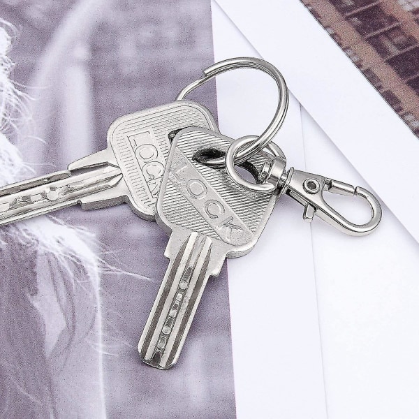 35 Pcs Key Chains, Swivels For Keys, Carabiner Keychain Metal Polishing