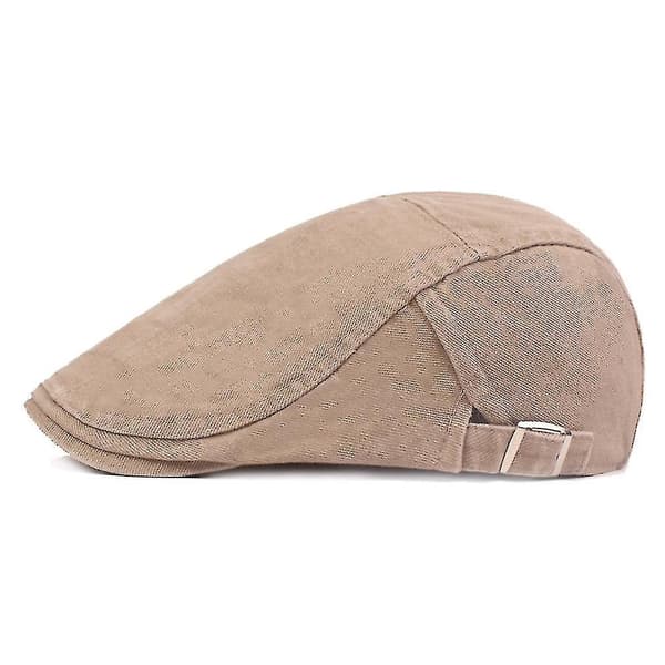 Bomulds Beret Herre Monokrom Kasket Flat Cap Dame