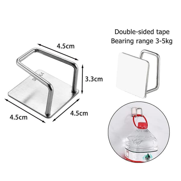 Kitchen Stainless Steel Sponge Rack Drain Drying Rack Self Adhesive Hanger Accessories Storage Sink Kitchen Hook