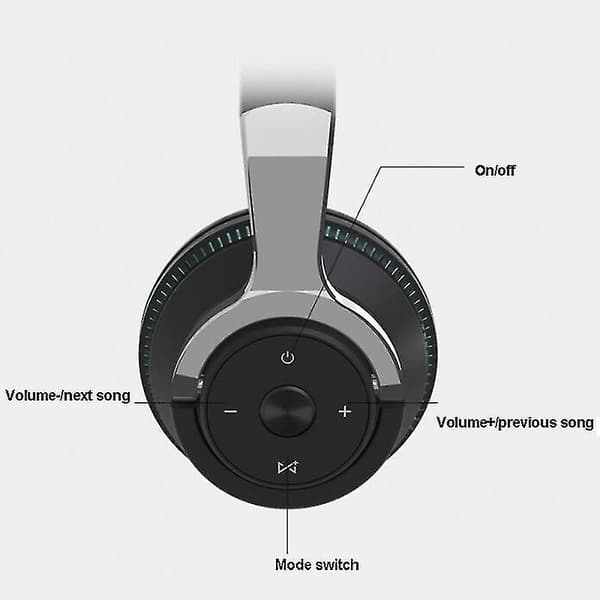 Høretelefoner Trådløse Bluetooth Høretelefoner Over Øre Headset Stereo B
