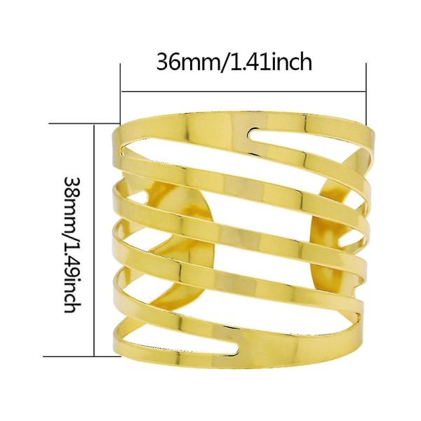 6pcs Serviette Buckles Eye-catching No Fading Iron Table Decoration Napkin Rings For Wedding Silver