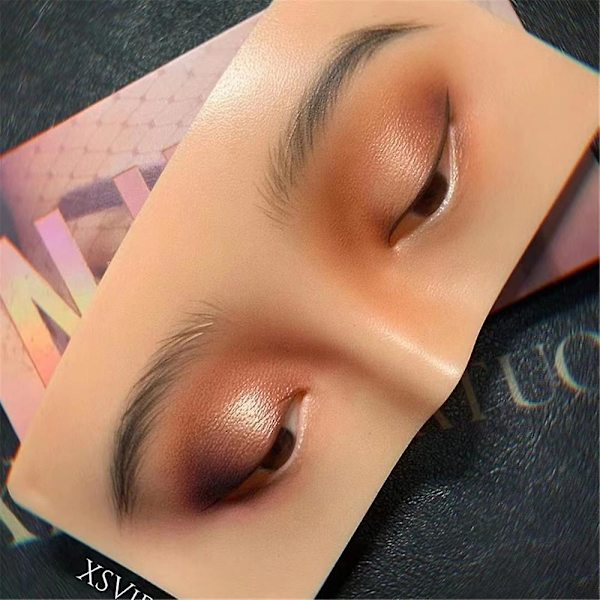 Makeup Practicing Aid Face Eyes Make Up Practice Training Mannequin Silicone Board For Cosmetologist