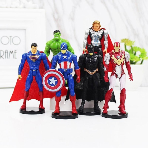 10.5 cm Superhero Toy Avengers Doll Set Thor Captain America Action Figure style3