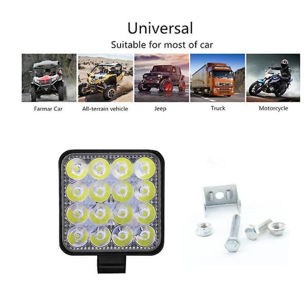 4Pcs Car LED Bar Worklight 48W Offroad Work Light 12V Auto Light Fog Lamp