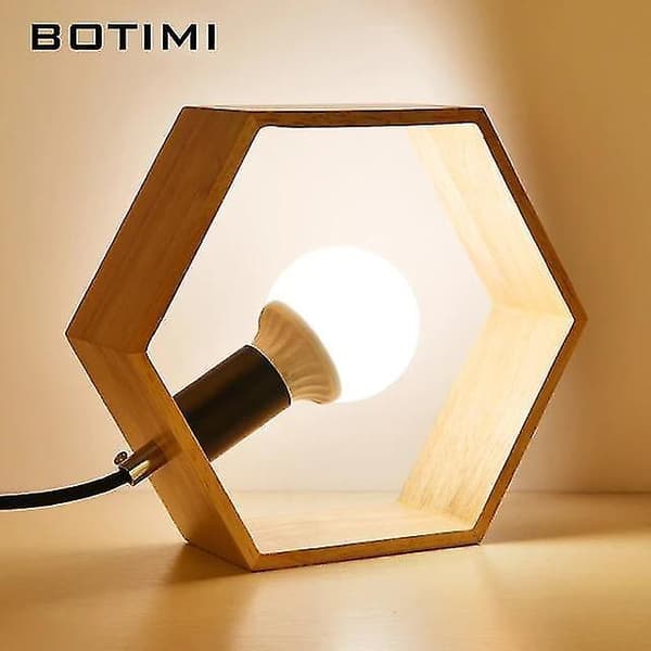 Kreativ Bordlampe Sengelampe i Træ