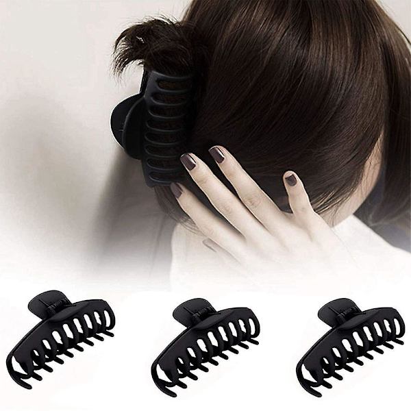 Hair Clips For Women, Pack Of 3 Large Hair Clips, Non-slip Hair Clips Claws, Plastic Hair Claw Clips, Women's Thick Hair Claw Clips, Do Not Hurt Your Black