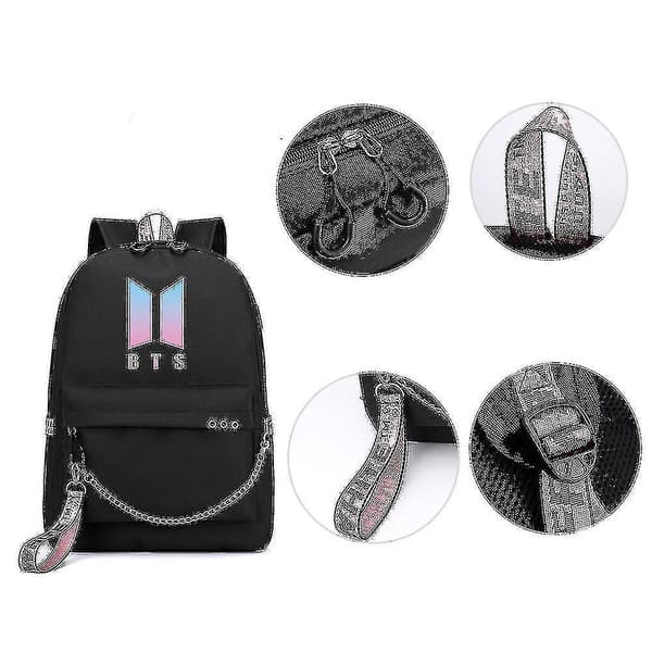 Backpacks Bts Backpack Cute Usb Charging School Bag Color-1 No13910