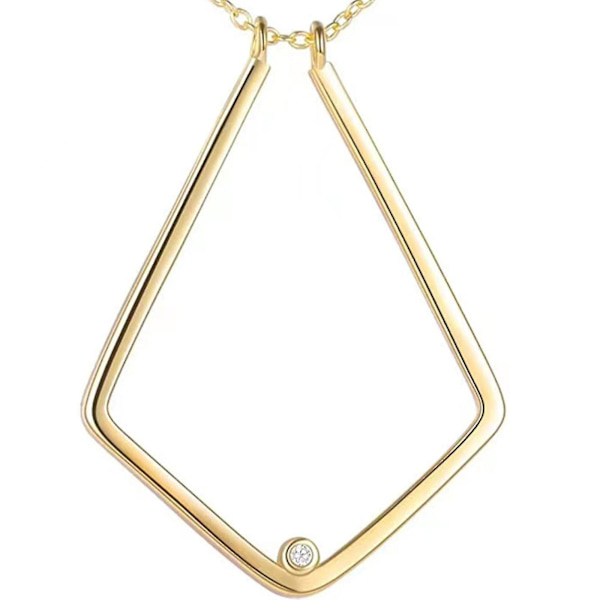 Silver Ring Holder Keeper Necklace Pendant Jewelry For Women Wife Girlfriend--gold 3-()
