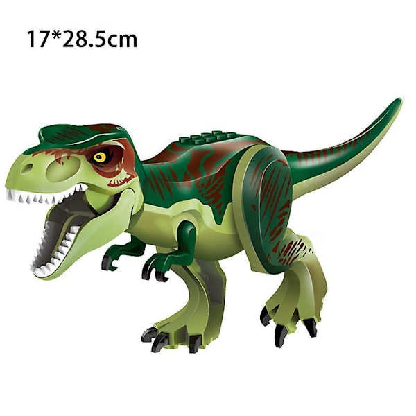 Jurassic Dinosaur World Series Building Blocks Triceratops  Big Figures|blocks Green tyrannosaurus rex