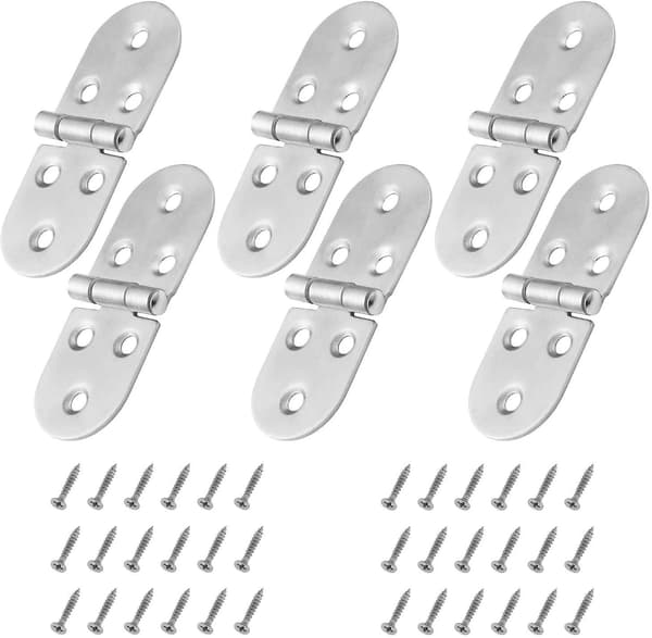 Folding Flip Top Hinge Metal 6pcs