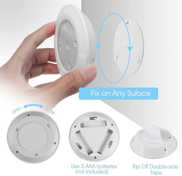 Wireless Led Puck Lights With Remote Control,battery Powered Lights For Night Light Under Cabinet Lighting,dimmable Closet Light, Touch Light,stick Up