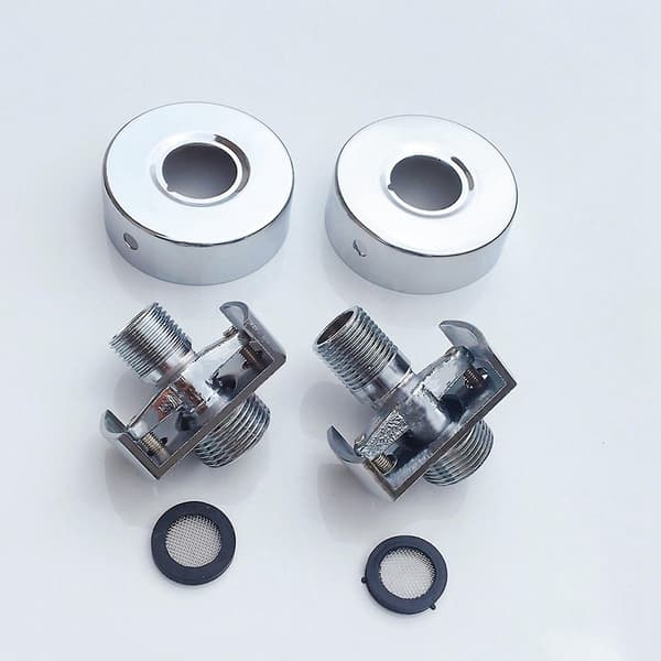 2x Adjusting The Angle Of Intake Pipe Copper Shower Head Angled Curved Foot Eccentric Screw Corner